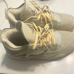 Jordan 4 off-white shoes worn twice.
